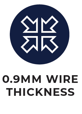 Security screen wire thickness